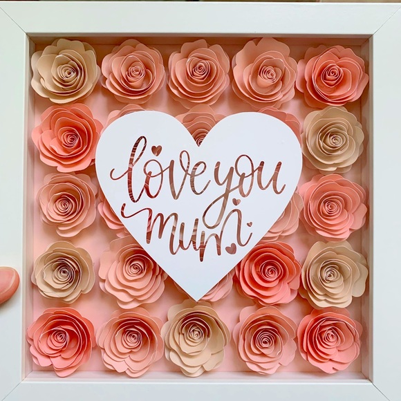 Custom Made Shadow Box Filled w/ Roses. - Picture 2 of 11